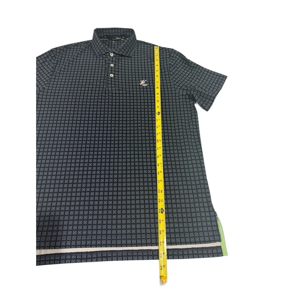 RLX‎ Ralph Lauren Wicking Polo Shirt Men Size M Print Golf Performance Stretch